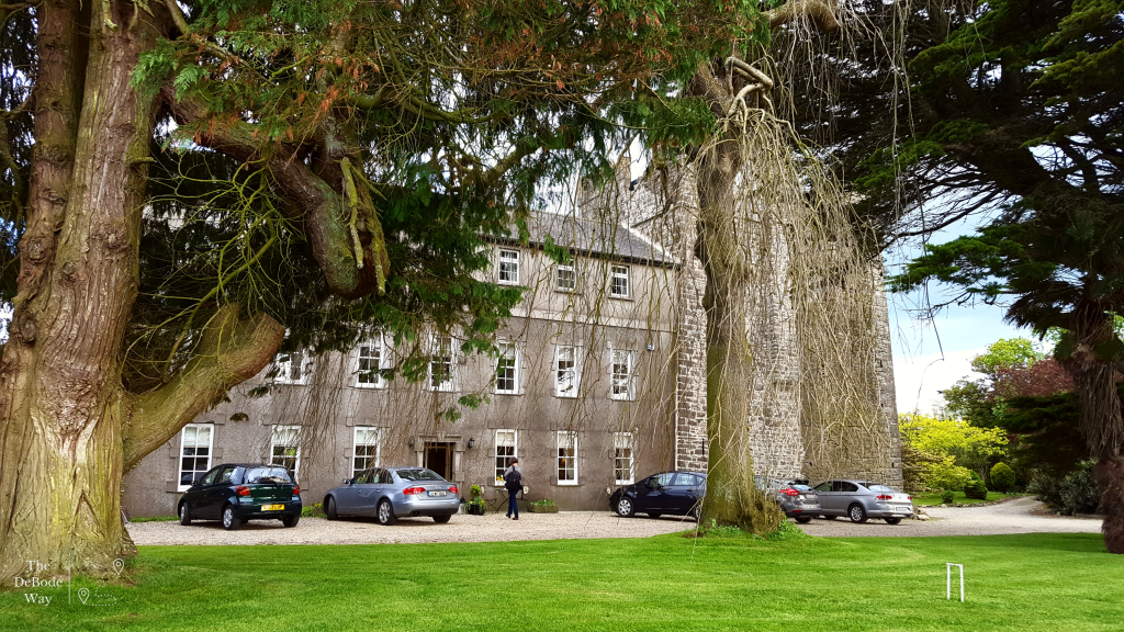 parking lot at Killiane Castle B&B in Wexford Ireland