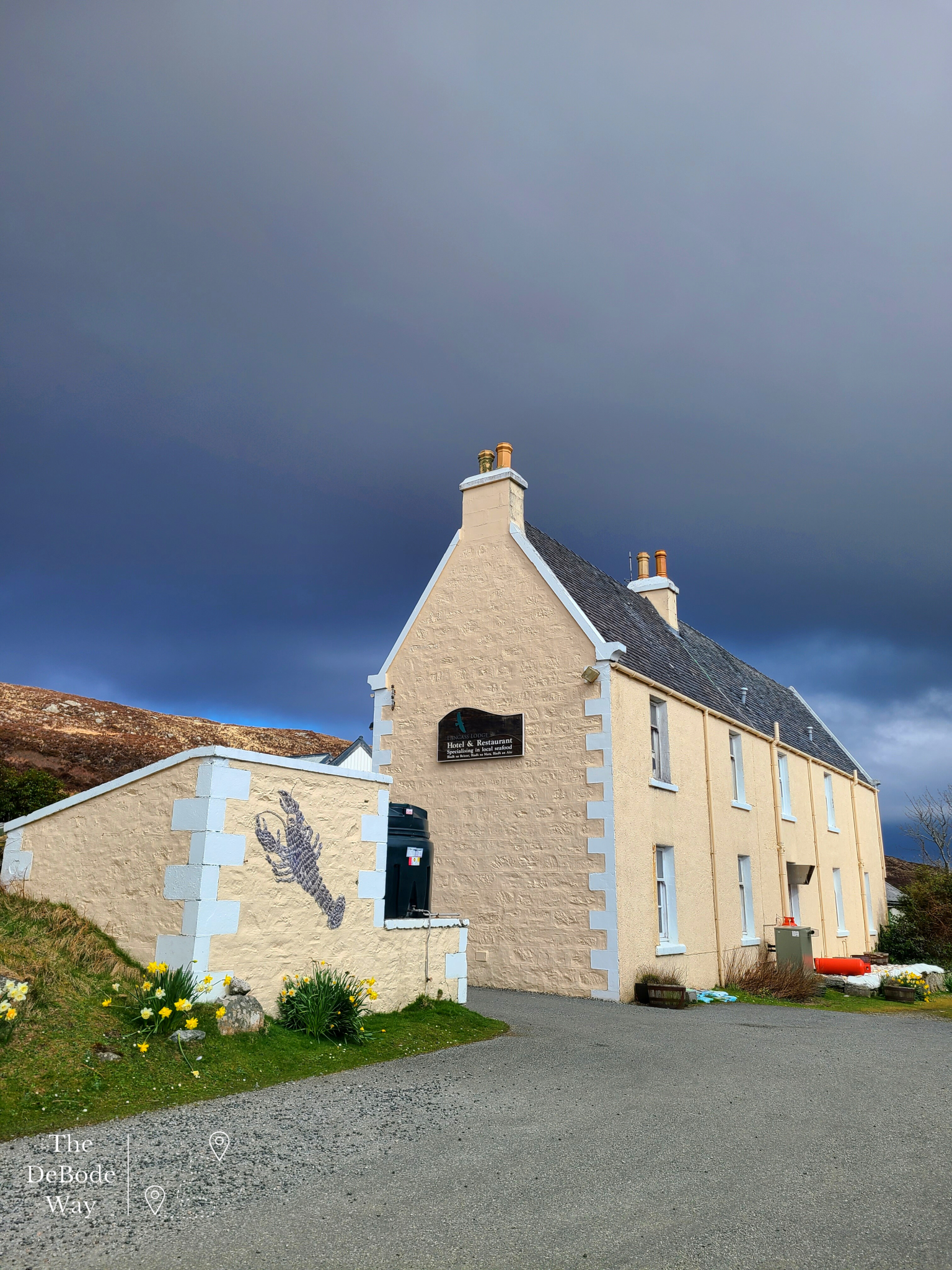 Front facade of Langass Lodge