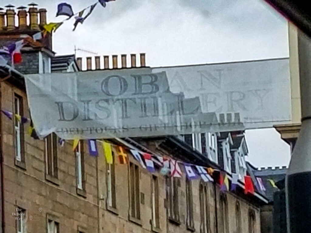 Oban Distillery Banner in Oban, Scotland