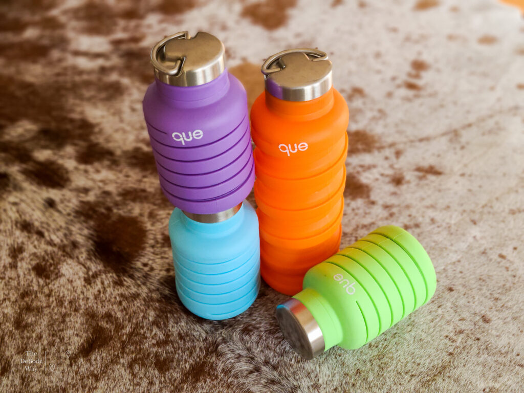 Que collapsible water bottle collection