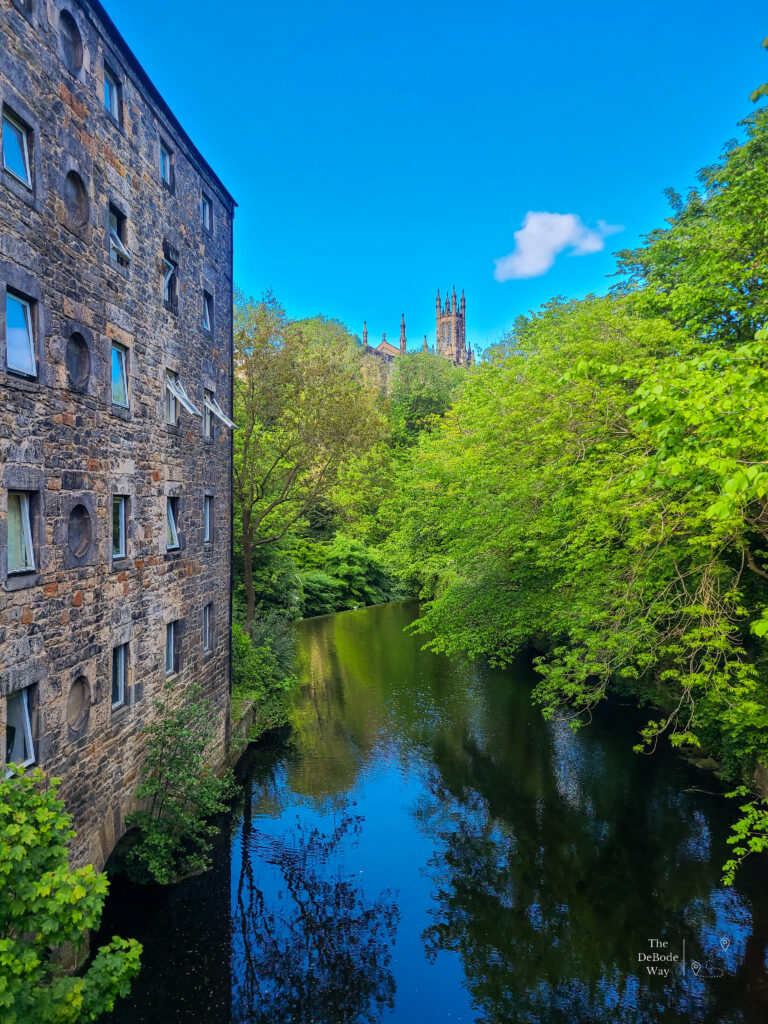 View from the bridge in Dean Village, Scotland