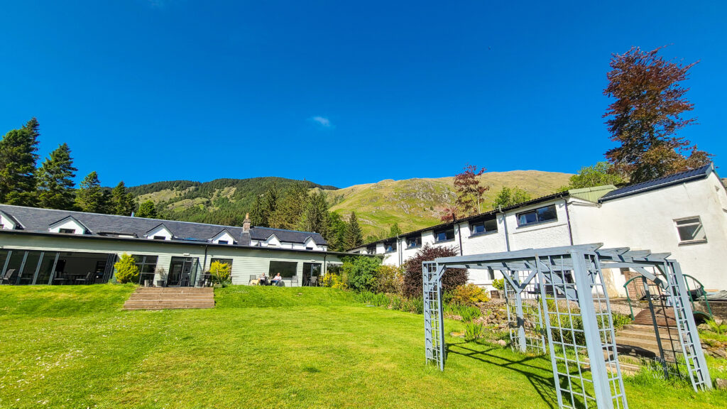 Brander Lodge with Ben Cruachan behind