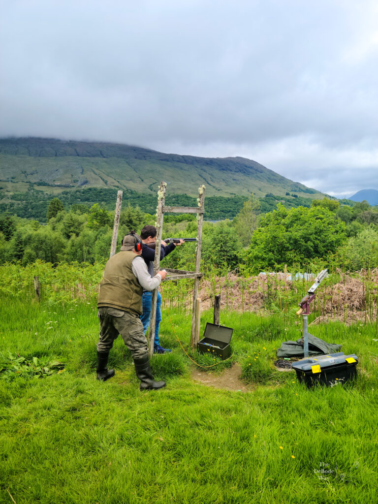 Shooting clays at Ardanaiseig with the Ghillie