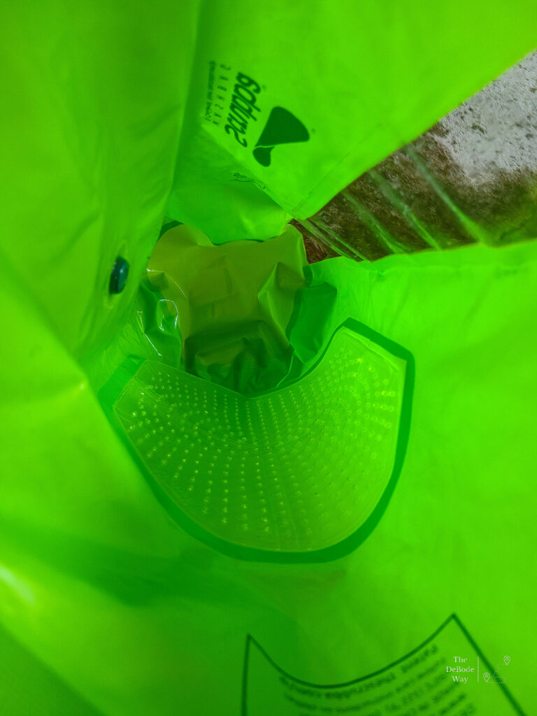 Travel Laundry machine - inside of the Scrubba bag