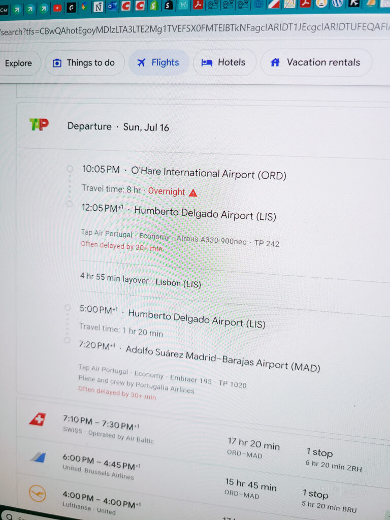 Fly to Madrid on TAP 