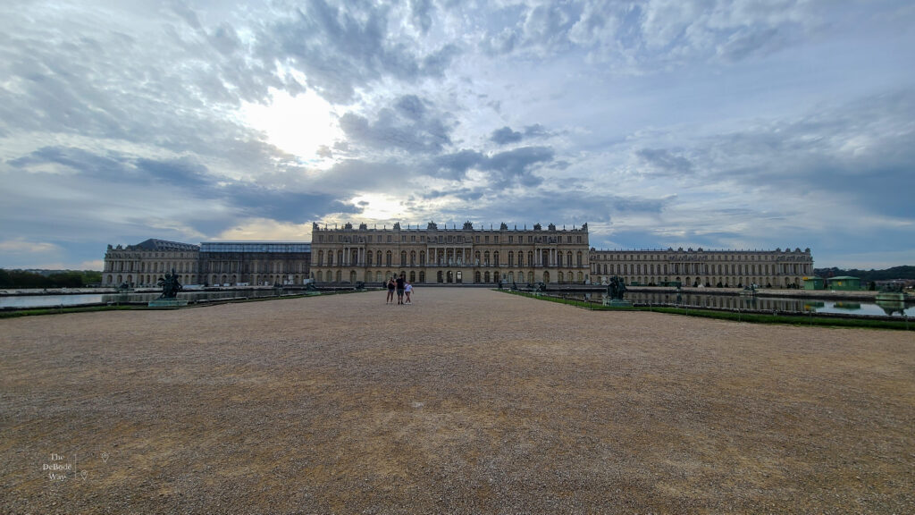 Early morning at the Palace of Versailles from the gardens