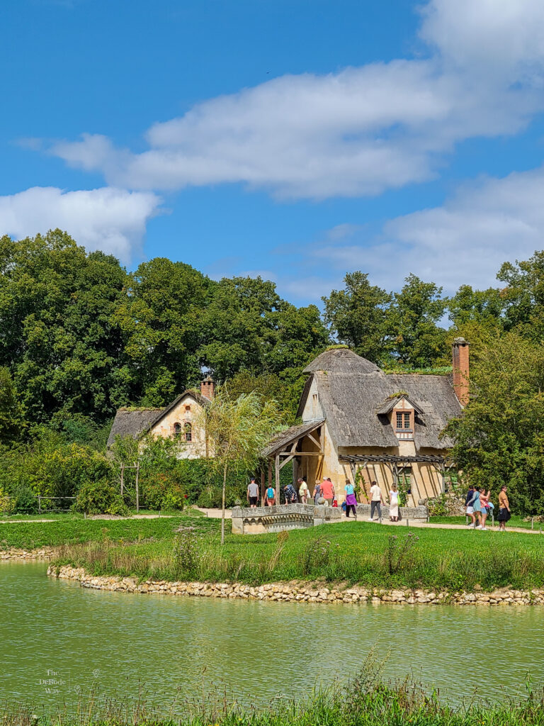 Mud and wood buildings in the Queen's Hamlet