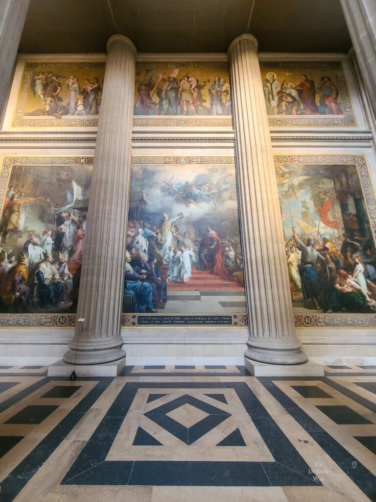 A painting of the crowning of Charlemagne as Emperor of Rome by Pope Leon III at the Pantheon