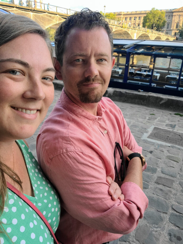 Tasha and Jason getting on the Le Calife dinner cruise