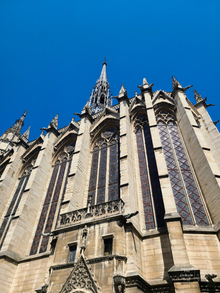 Outside of Sainte-Chapelle in Paris