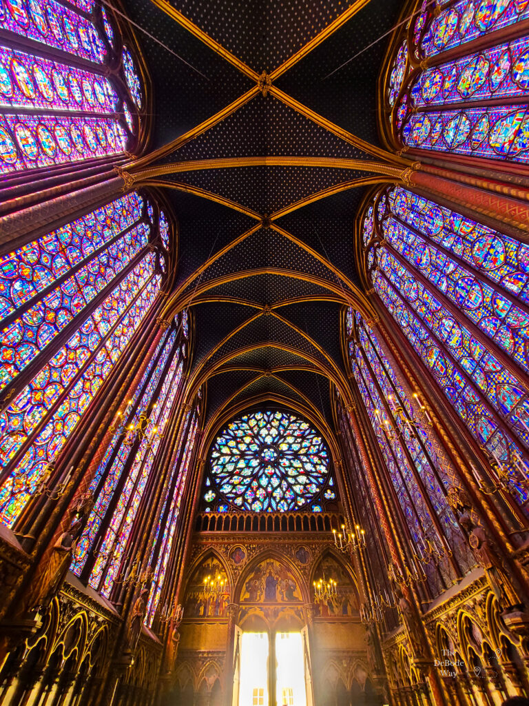 Breathtaking rainbow of stained glass at Sainte-Chapelle in Paris