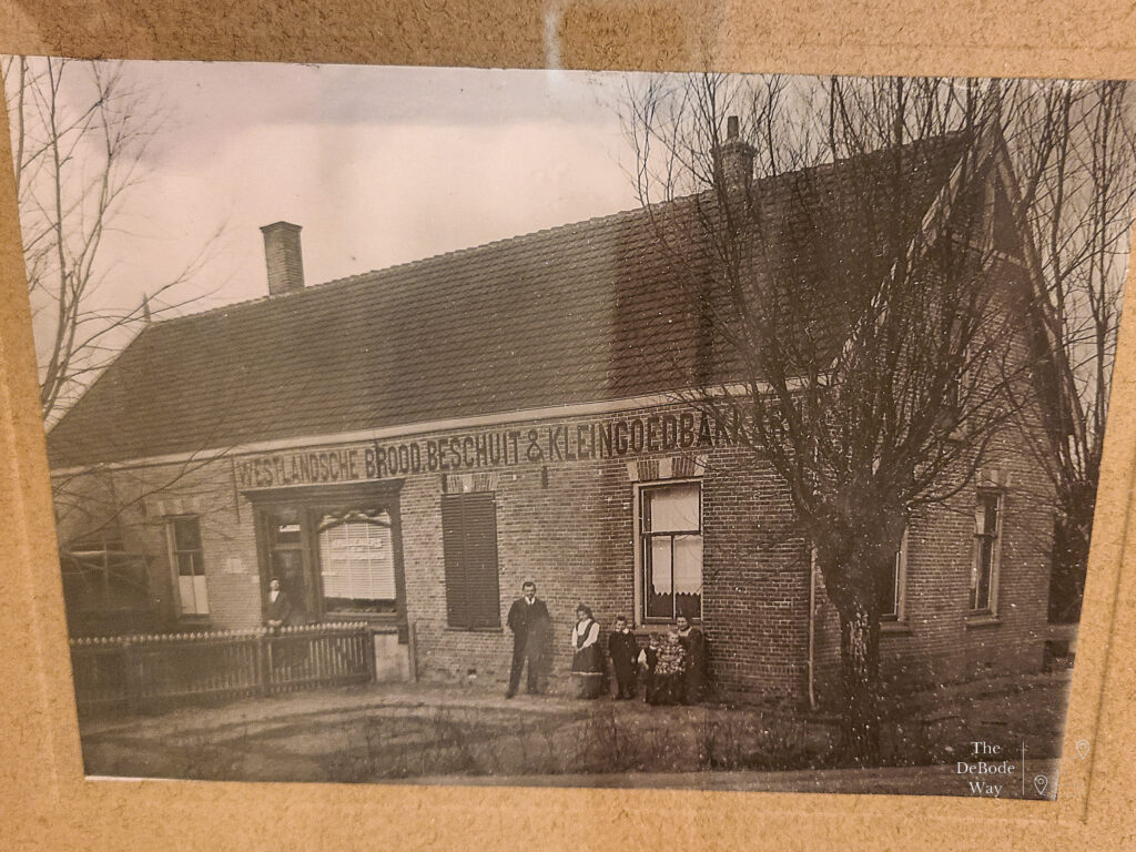 DeBode family in front of their bakery in Holland - research for genealogy travel