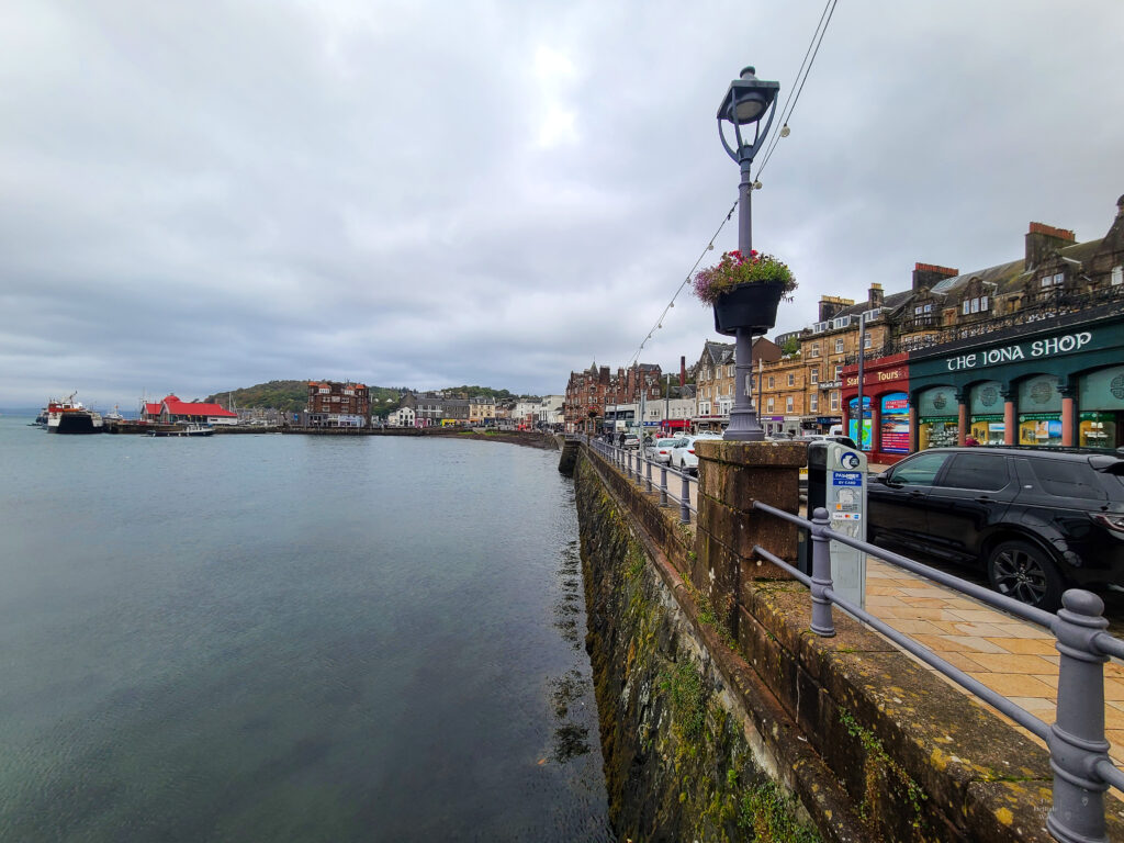 View of Oban Bay on an overcast day in October