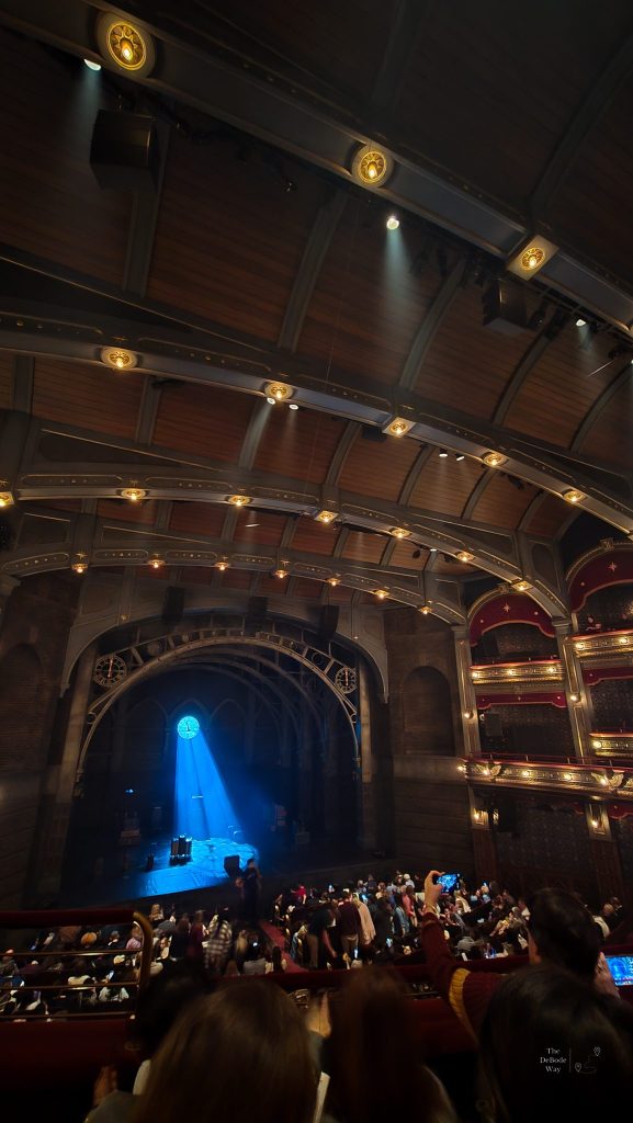 Lyric Theatre stage in New York City set up for Harry Potter and the Cursed Child