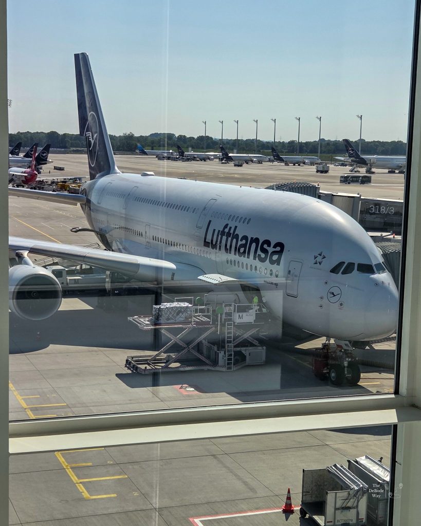 The Lufthansa A380 we flew on to 
Denver.