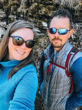 Tasha and Jason on a hike near Fayetteville, Arkansas