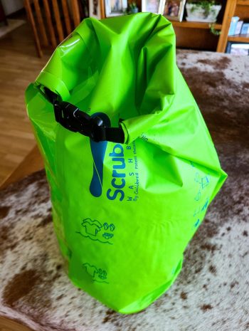Travel Laundry machine - Scrubba bag standing inflated