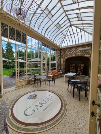 Indoor tasting room at Champagne Gardet